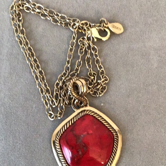 Barse Red Jasper Bronze Statement Necklace - Picture 5 of 8